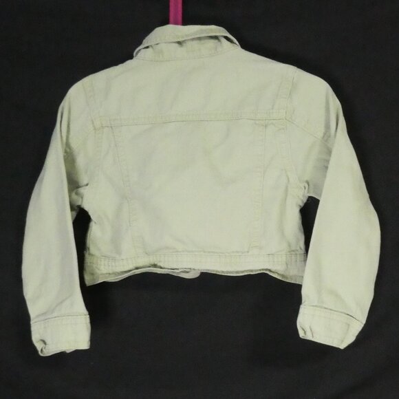 NANETTE LEPORE - Girls | size 4 | Light Green Cropped Denim Jacket - Picture 3 of 16